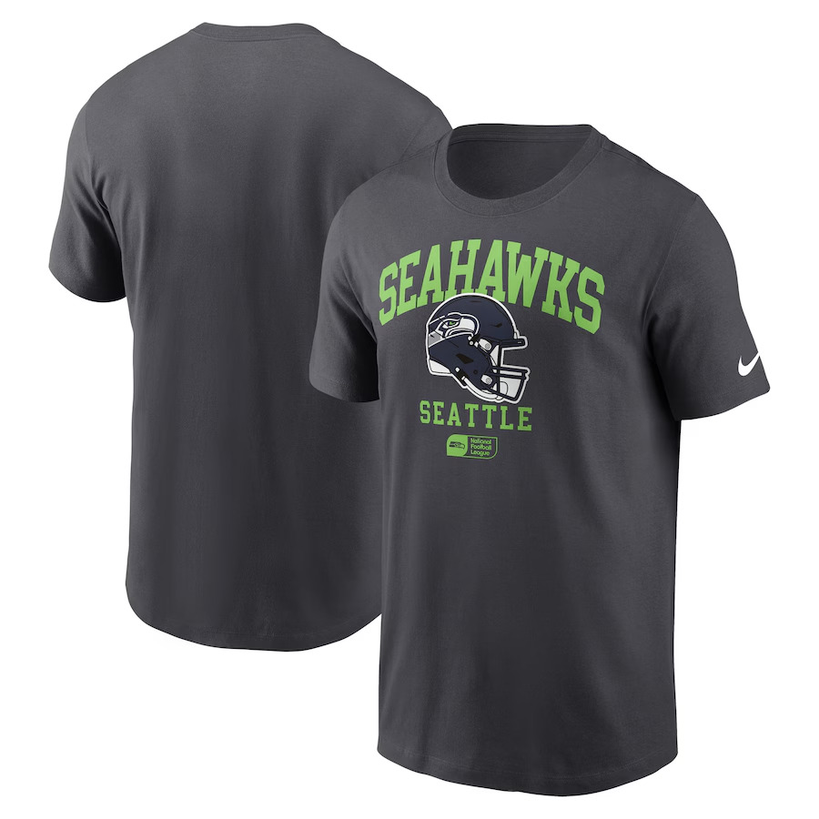 Men 2025 NFL Seattle Seahawks Grey T shirts->nfl t-shirts->Sports Accessory